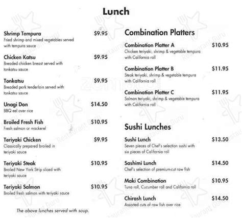 sushi nest|Sushi Nest menu